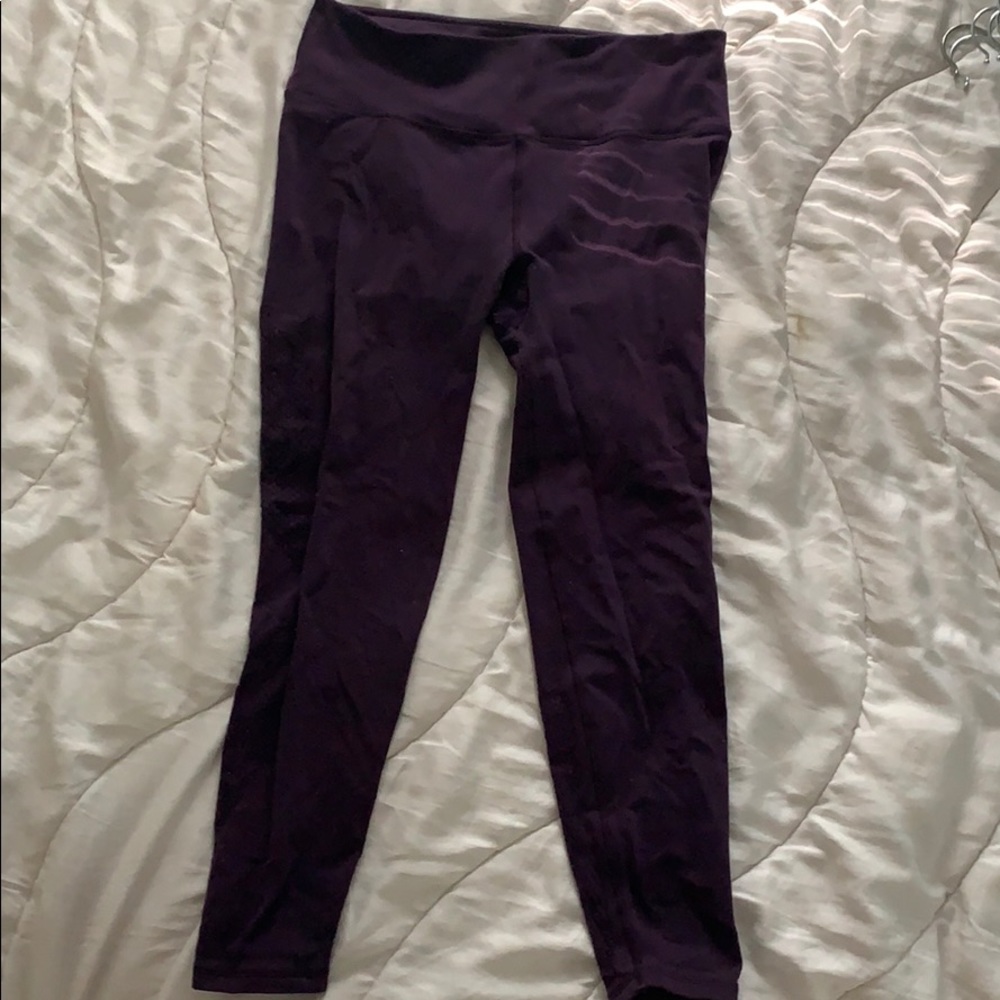 Purple mesh lululemon leggings